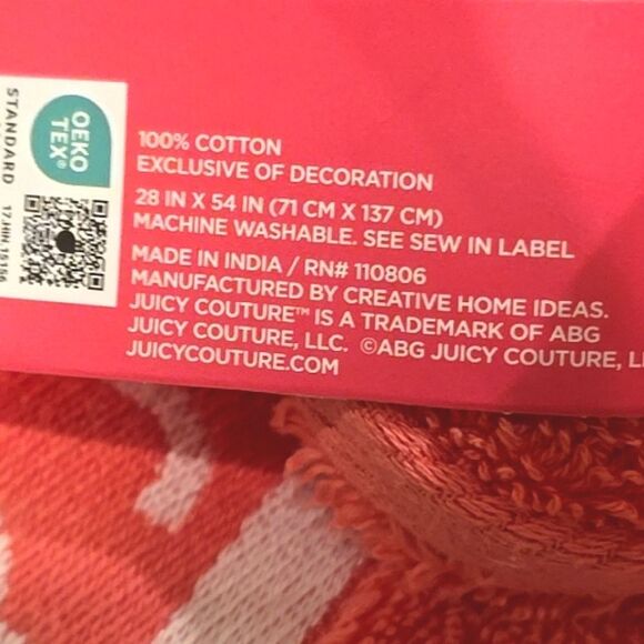 Juicy Couture Home Juicy Logo Textured Bath & Towel Set - Picture 10 of 10